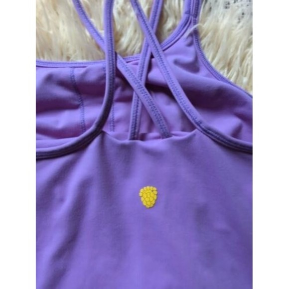 Yellowberry Flip Tank Lilac Purple Built-In Sports Bra Active Tank Top L - Picture 6 of 8